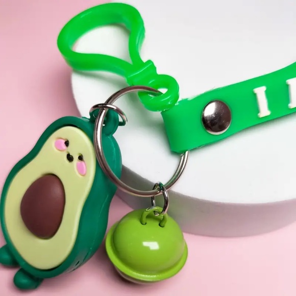 Avocado Key Ring w Strap - Picture 1 of 5